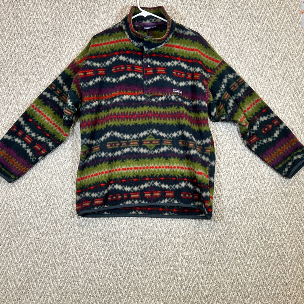 Patagonia Jacket Mens Large Synchilla Snap T Fleece Aztec Sacagawea Southwest